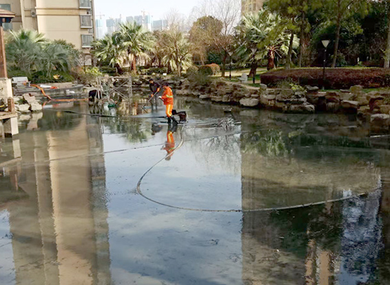 诸城景观池淤泥清理